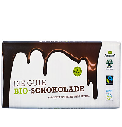 Die Gute Bio Schokolade - gleiches Design, neuer Inhalt! (Bild: AlnaturA)